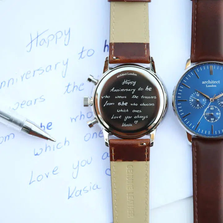 Handwriting Engraving Men's Watch - Architect Motivator-NEVANNA