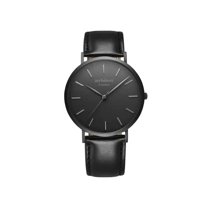 Handwriting Engraving - Men's Minimalist Watch + Jet Black Strap-NEVANNA