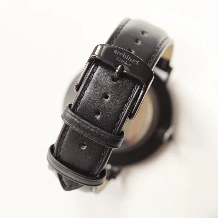 Handwriting Engraving - Men's Minimalist Watch + Jet Black Strap-NEVANNA